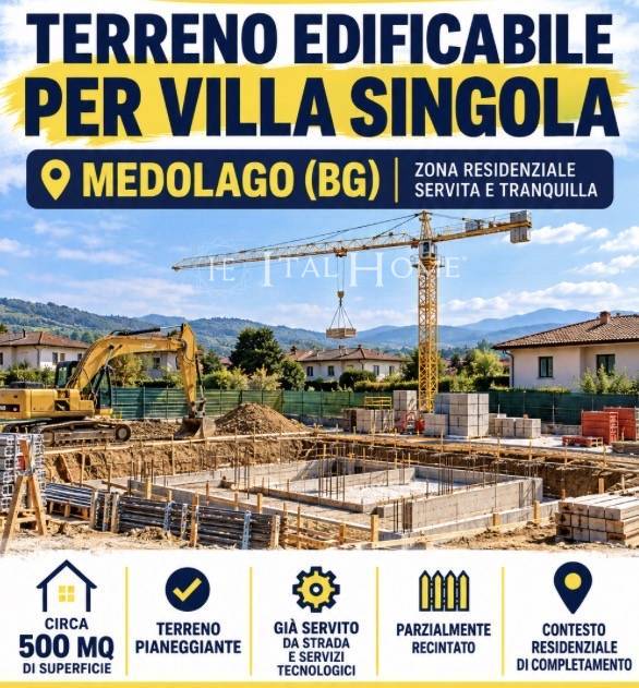 lotto edificabile di completamento di circa 500 mq a Medolago